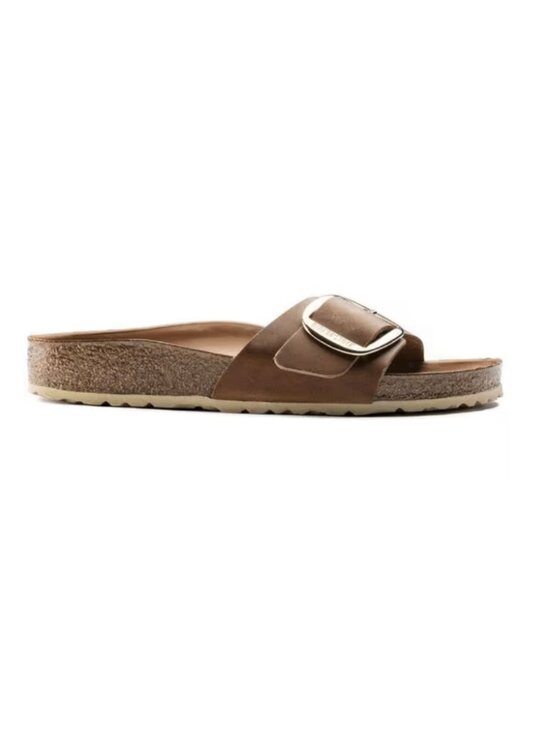 Birkenstock Shoes - Birkenstock Madrid Big Buckle Sandals – Cognac Oiled Leather (Narrow Fit)